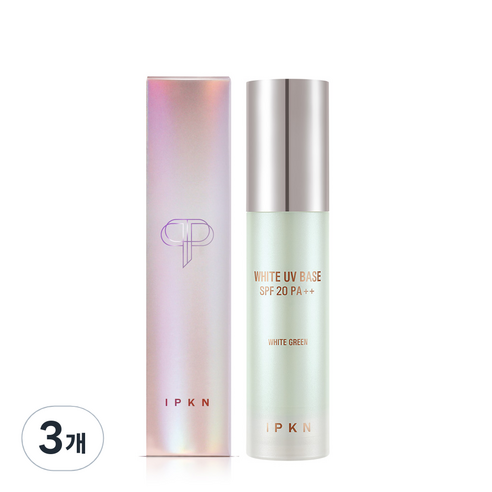 입큰 화이트 UV 메이크업 베이스 35g, 1호 화이트 그린, 3개