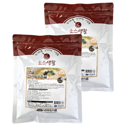 두원식품 옛날잔치국수 분말, 500g, 2개