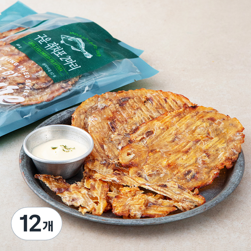 구운 쥐치포 2마리, 40g, 12개