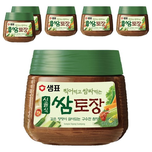 샘표 시골식 쌈토장, 450g, 6개