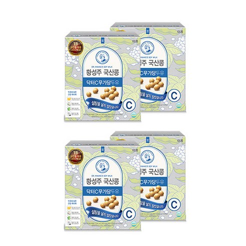 이롬 황성주 국산콩 닥터C무가당두유, 190ml, 64개