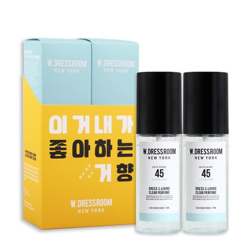 더블유드레스룸 드레스 & 리빙 클리어 퍼퓸 S2 70ml, No45 모닝레인, 2개입