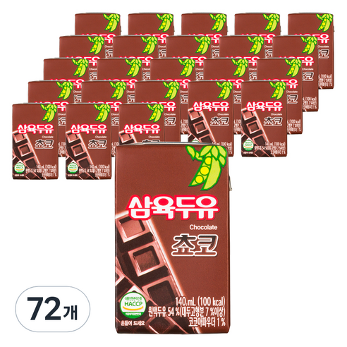 삼육두유 쵸코, 140ml, 72개