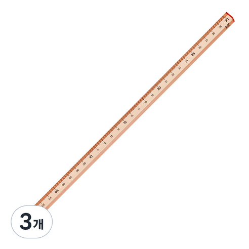 롭다 아크릴스틱자 30cm, Soil Pink, 3개