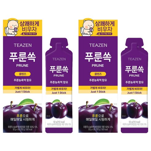 티젠 푸룬쏙 5포, 2개, 250g
