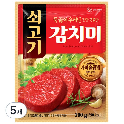 대상 쇠고기 감치미, 300g, 5개