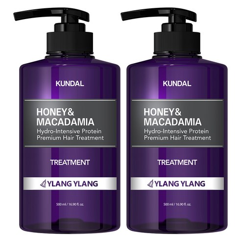 쿤달 단백질 헤어 트리트먼트 일랑일랑향, 500ml, 2개