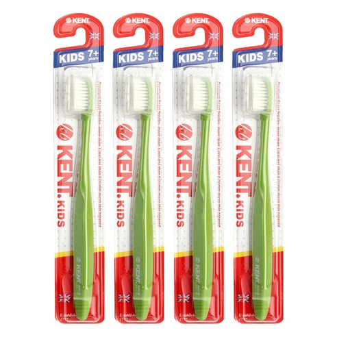 켄트 키즈 초극세모 칫솔, 그린, 1개입, 4개