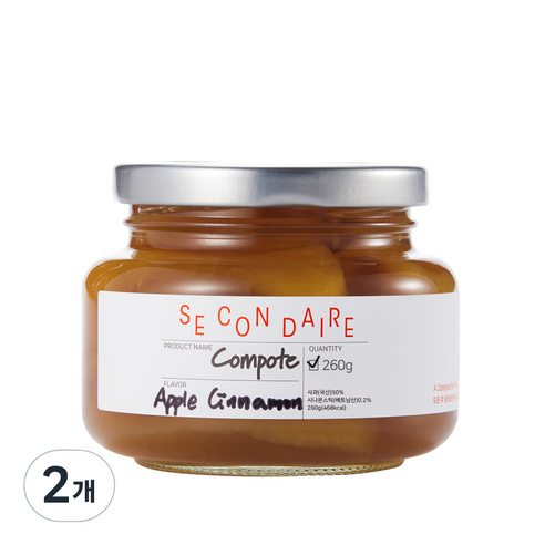 쎄콩데 애플시나몬 콩포트, 260g, 2개