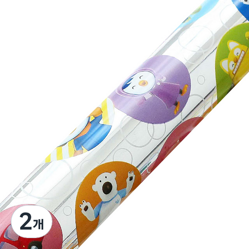 뽀로로 증착롤 포장지 소 26.5cm x 12m, 실버, 2개