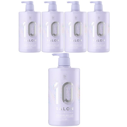 미쟝센 살롱 플러스 클리닉 10 샴푸 극손상모발용, 990ml, 5개