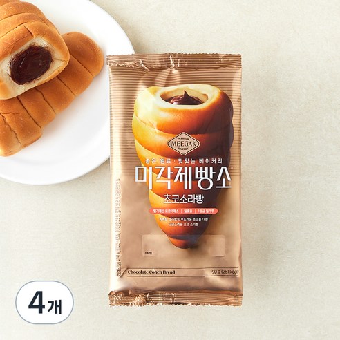 삼립 미각제빵소 초코소라빵, 90g, 1개입, 4개