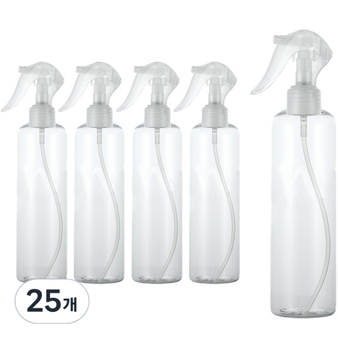 헤어 스프레이 분무 공병 300ml, 투명(캡), 25개