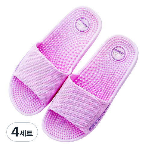 언헤브 패셔너블 지압 슬리퍼 세트 240, 03 퍼플, 4세트