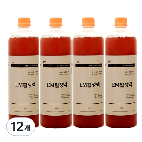 이엠그린 EM활성액 본품, 1000ml, 12개