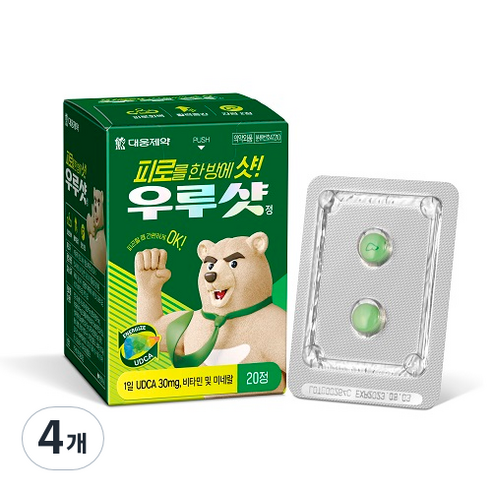 대웅제약 우루샷 멀티비타민, 20정, 4개