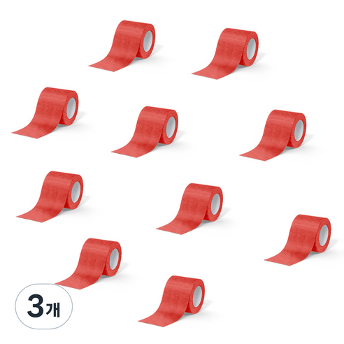 데이바이데이 바른생활이야기 밴드 5cm x 4.5m 레드, 3개, 10개입
