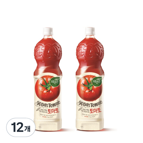 자연은 토마토 주스, 1.5L, 12개