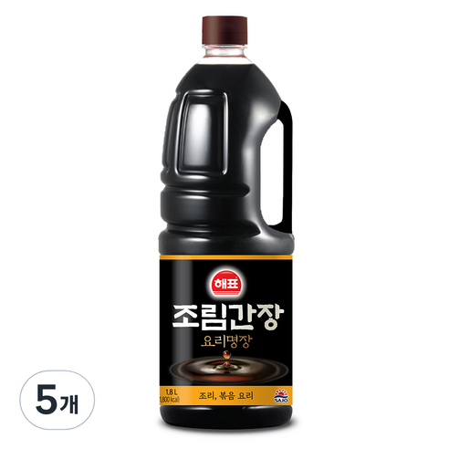 해표 조림간장, 1.8L, 5개