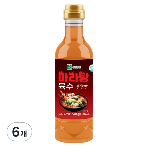 이엔푸드 마라탕 육수 순한맛, 470ml, 6개