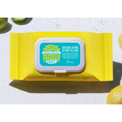 아리얼 클렌징 티슈, 간편하게 피부 진정과 보습까지!