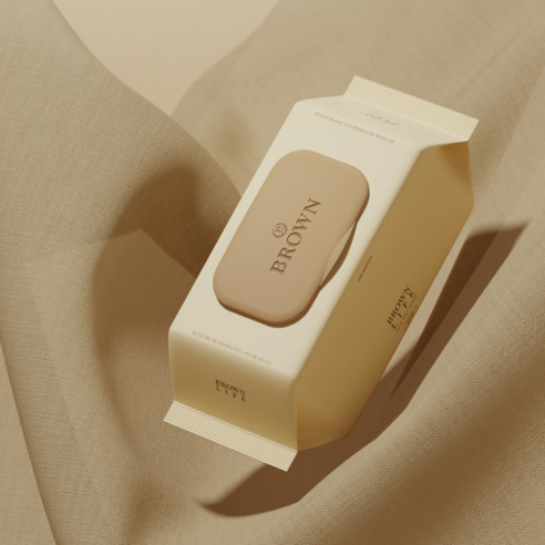 브라운 라이프 베이지 엠보싱 아기물티슈: 섬세한 아기 피부를 위한 부드러운 선택