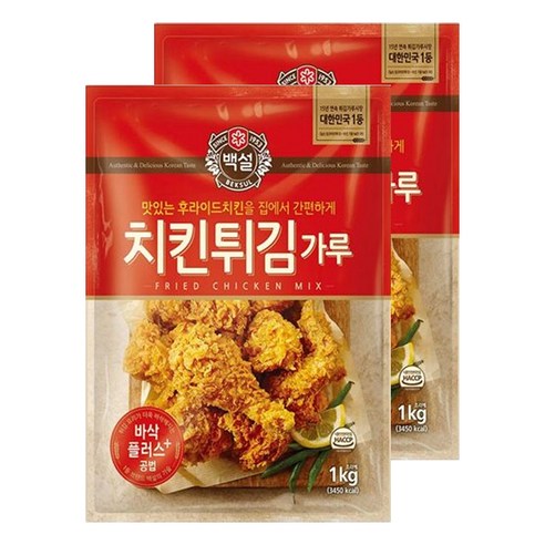 백설 치킨튀김가루, 1kg, 2개