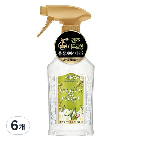 아우라 섬유향수, 플라워 바이 플로라, 400ml, 6개
