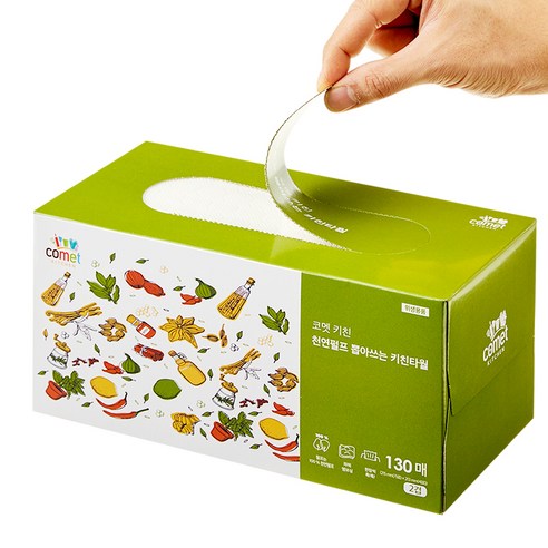 코멧 키친 천연펄프 뽑아쓰는 키친타올 130매 2겹, 12개