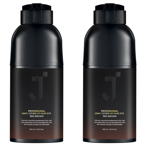 제이숲 프로페셔널 커버업 새치 염색 300ml, 레드브라운, 2개