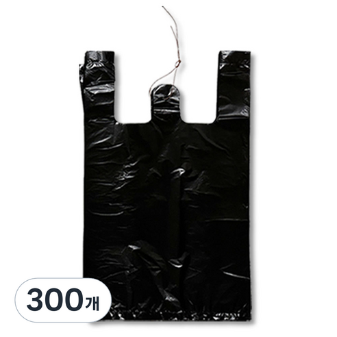 애니돌 손잡이 마트 비닐봉투 검정, 36L, 300개