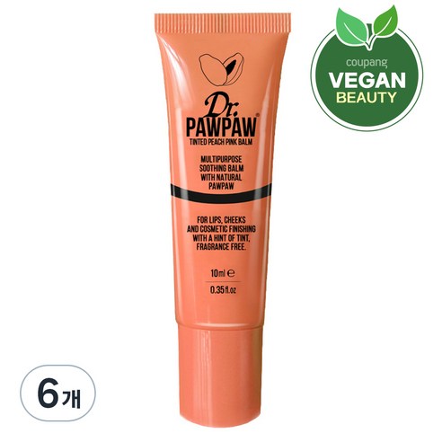 닥터포포 틴티드 컬러 멀티밤 10ml, 03_피치핑크, 6개