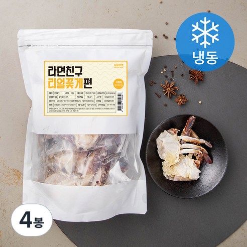 또또마켓 라면친구 리얼꽃게편 (냉동), 600g, 4봉