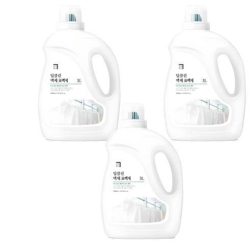 살림백서 딥클린 액체 표백제, 3L, 3개