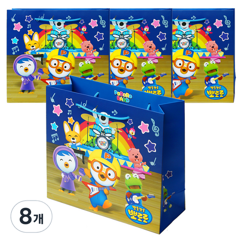 뽀로로 통통 선물 쇼핑백, 블루, 8개
