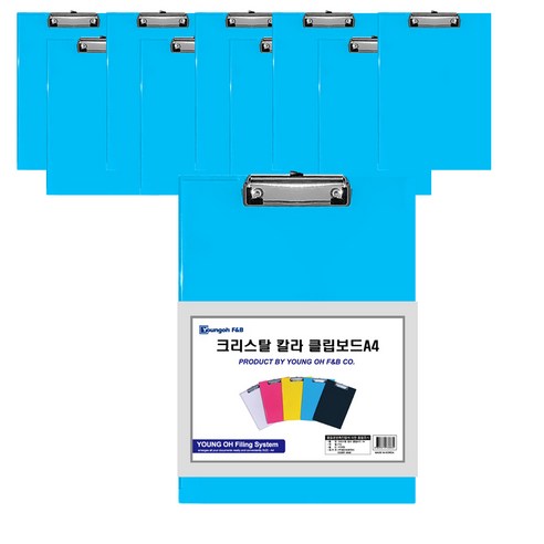 영오 크리스탈 클립보드 A4, 하늘, 10개