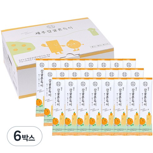 순수한집 제주 감귤 쫀득이, 600g, 6개