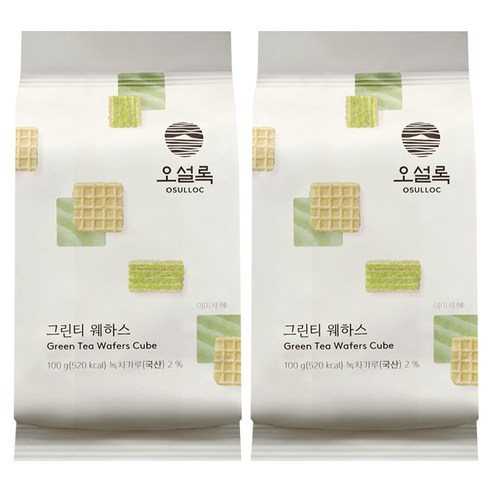 오설록 그린티웨하스, 100g, 2개
