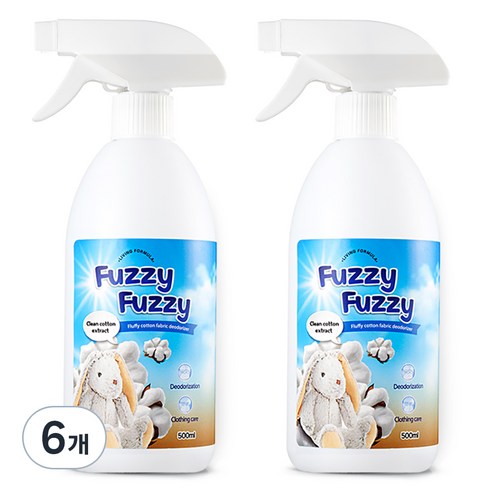 생활공식 뽀송뽀송 코튼 섬유탈취제, 6개, 500ml