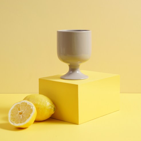 보울보울 국산 볼볼홈파티 고블렛잔 400ml, 애쉬그레이, 1개