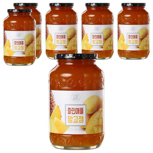 초록원 파인애플 망고잼, 1kg, 6개