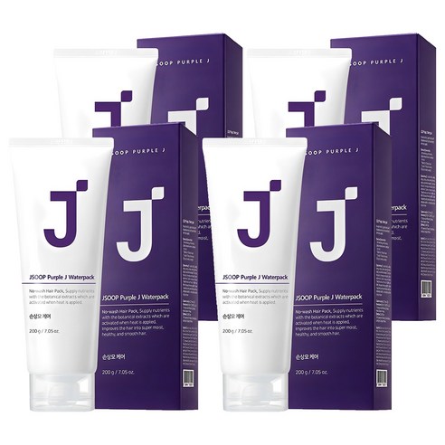 제이숲 퍼플제이 단백질 노워시 헤어팩 트리트먼트, 200ml, 4개