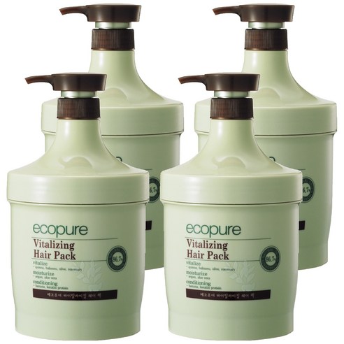 꽃을든남자 에코퓨어 바이탈라이징 헤어팩, 1000ml, 4개