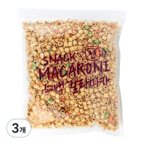 우리가스토리 마카로니 뻥튀기, 500g, 3개