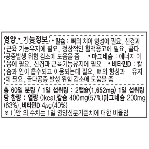 GNC 코랄 칼슘 마그네슘 비타민 D: 건강한 뼈와 관절을 위한 필수 영양소