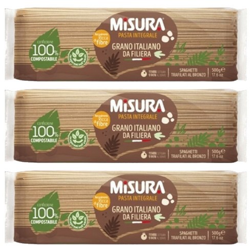 MISURA 통밀 스파게티, 500g, 3개
