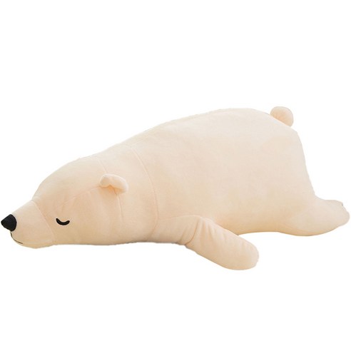 네이처타임즈 북극곰 바디 필로우, 화이트, 35cm