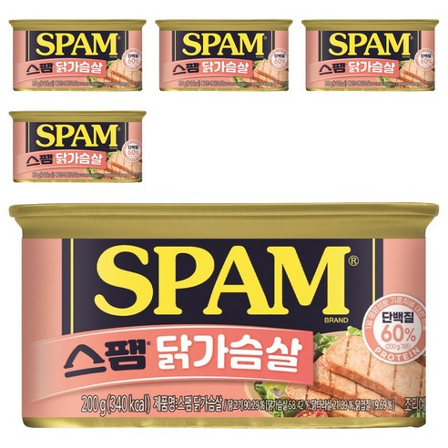 스팸 닭가슴살, 200g, 5개