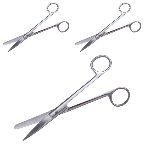ARMICO 재사용 가능 수동식 의료용 외과가위 직 S/B 16cm, 3개