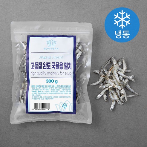 이어수산 완도 국물용 멸치 (냉동), 300g, 1봉